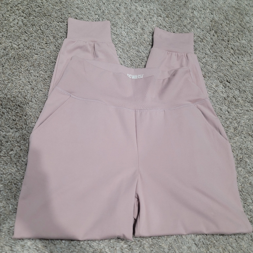 Rewash Easy Knit High Waisted Joggers Dusty Mauve Blush Like Lululemon Align Sm - Picture 4 of 8